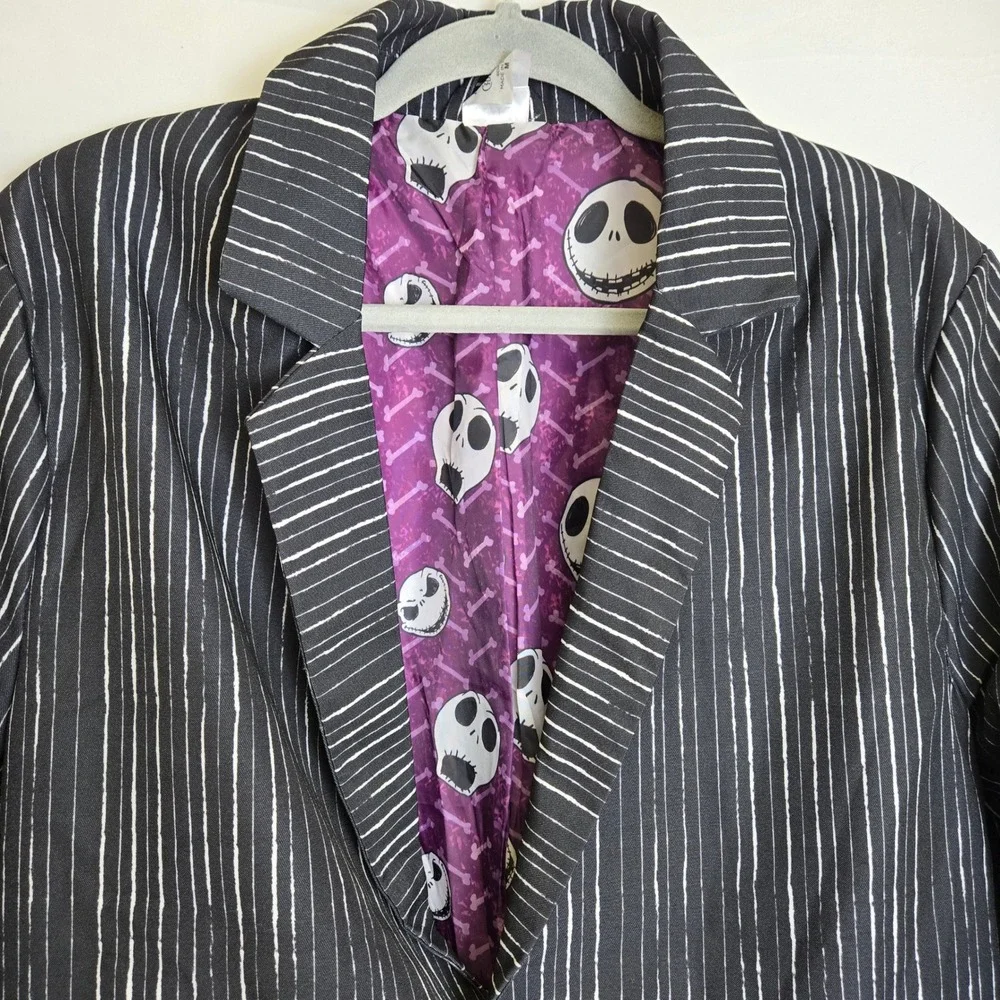 Nightmare Before Christmas Jack Skellington Pinstriped Blazer Spirit Costume Med
